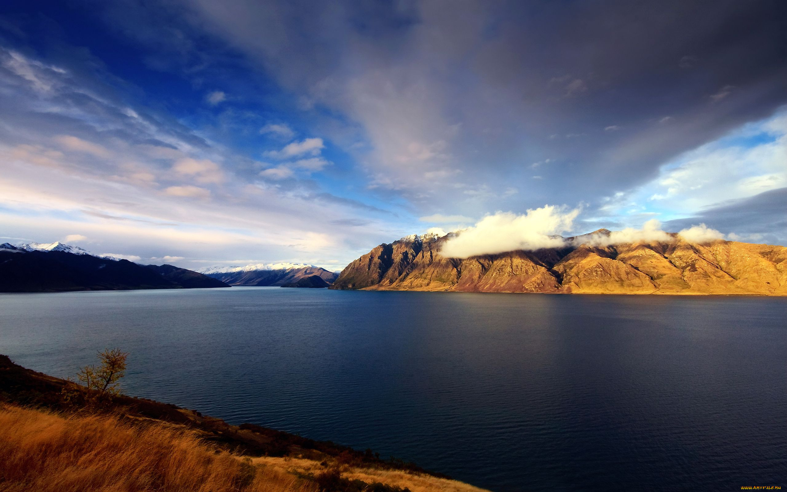 lake, hawea, new, zealand, , , 